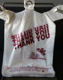 टी शर्ट्स कैरी-आउट धन्यवाद बैग 11.5 &amp;quot;एक्स 6.25&amp;quot; एक्स 21 &amp;quot;, ब्लैक रंग, एचडीपीई सामग्री