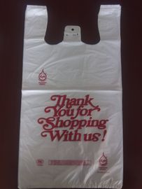 300 + 160 * 525 मिमी 13mic व्हाइट प्लास्टिक टी शर्ट शॉपिंग बैग - 1000 / केस, एचडीपीई सामग्री