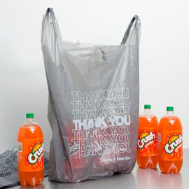 ग्रे रंग धन्यवाद प्लास्टिक शॉपिंग बैग उच्च स्थायित्व 18 &amp;quot;एक्स 8&amp;quot; एक्स 32 &amp;quot;