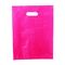 गुलाबी / बैंगनी खुदरा उपहार बैग फायर प्रतिरोधी नो गसेट डाई कट हैंडल के साथ