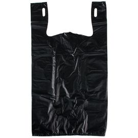 प्लास्टिक किराने टी शर्ट बैग सादा काला 12 एक्स 6 एक्स 21 (1000ct, काला), एचडीपीई सामग्री