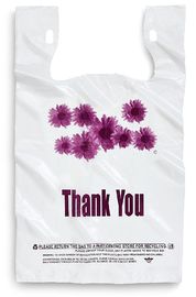बैंगनी फूल आपको प्लास्टिक शॉपिंग बैग - 500 पीसी / मामला, सफेद रंग, एलडीपीई सामग्री धन्यवाद