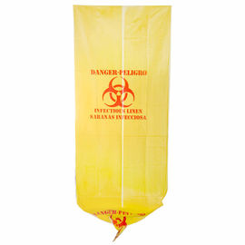 37 &amp;quot;एक्स 50&amp;quot; पीला संक्रामक अपशिष्ट बैग, एचडीपीई सामग्री चिकित्सा अपशिष्ट निपटान बैग